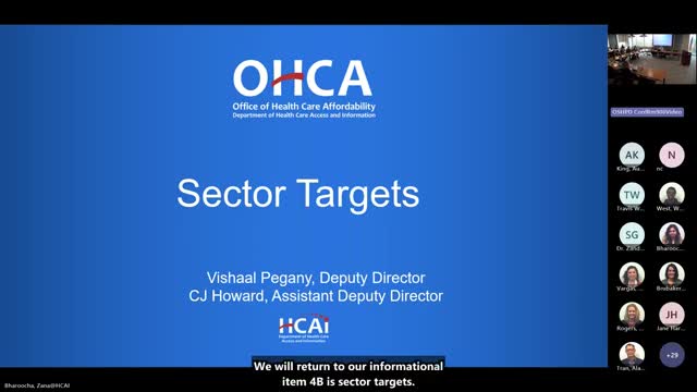 Board weighs hospital sector target options as Monterey commenters cite sharp premium spikes