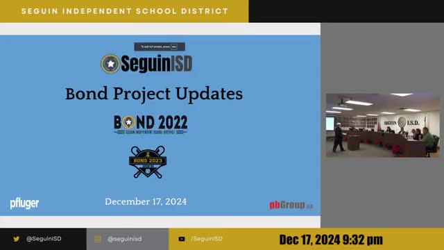 Seguin ISD leaders outline staffing requests and construction progress; board approves agriscience contractor