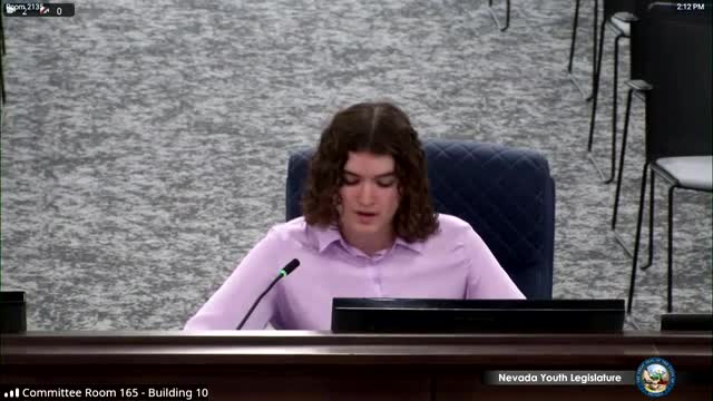 Youth Legislator McCarthy proposes bill to combat drug use among Nevada teens