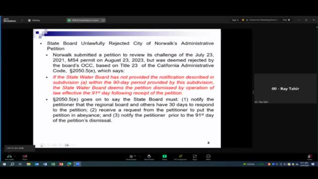 Norwalk challenges state board's unlawful rejection of MS 4 permit petition