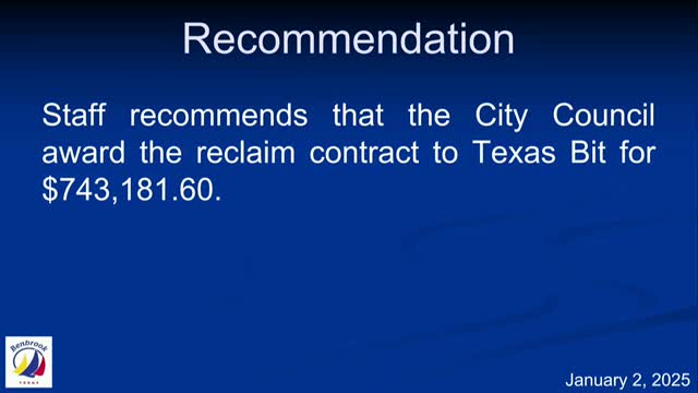 Benbrook council approves interlocal agreement with Tarrant County and a series of street-maintenance contracts