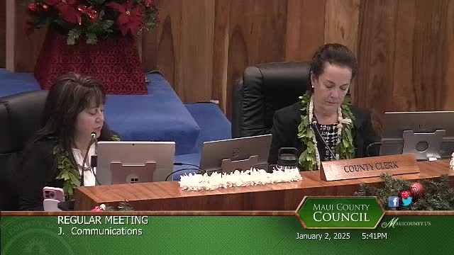 Maui County Council confirms council services leadership and approves OCS pay-plan changes