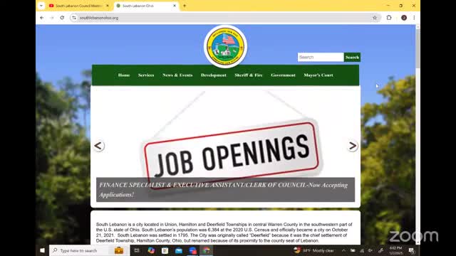 South Lebanon council elects Brenda Combs as vice mayor; approves invoices