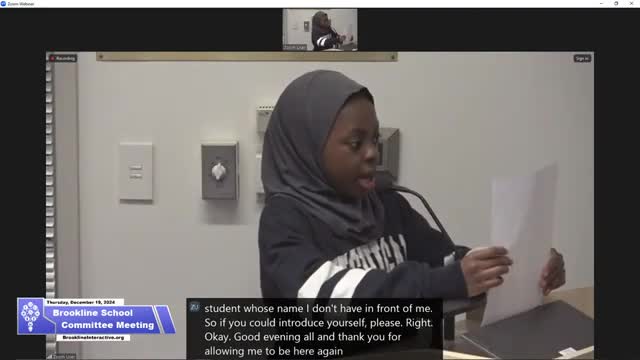 Brookline High School student advocates for Eid recognition as a school holiday