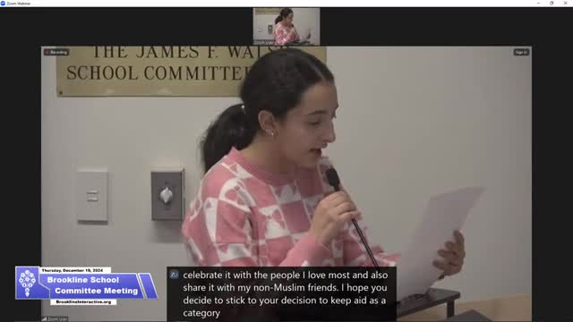 Brookline community advocates for Eid recognition as category 1 school holiday