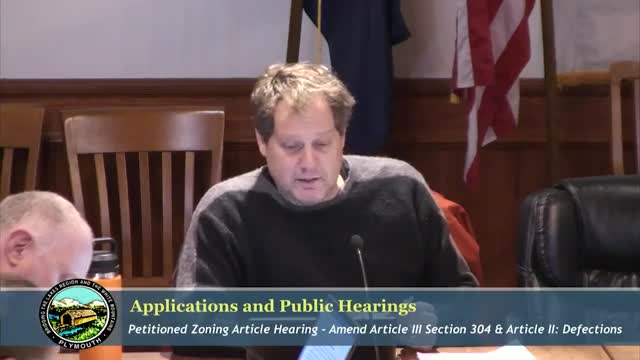 Plymouth Planning Board debates agricultural zone changes amid community concerns over small business impact