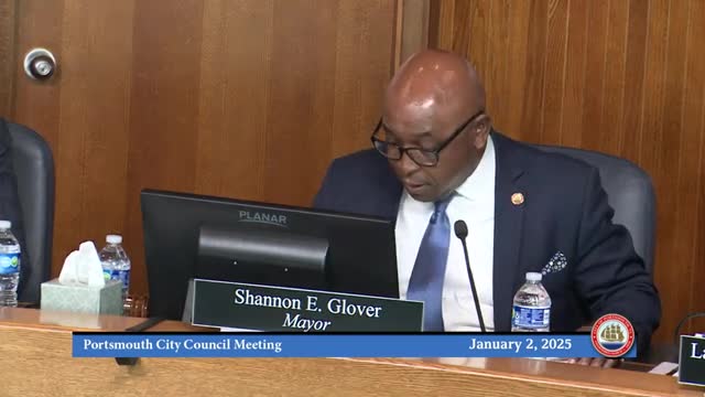 Portsmouth City Council elects Bill Moody vice mayor, ratifies liaison roster and adopts 2025 meeting calendar