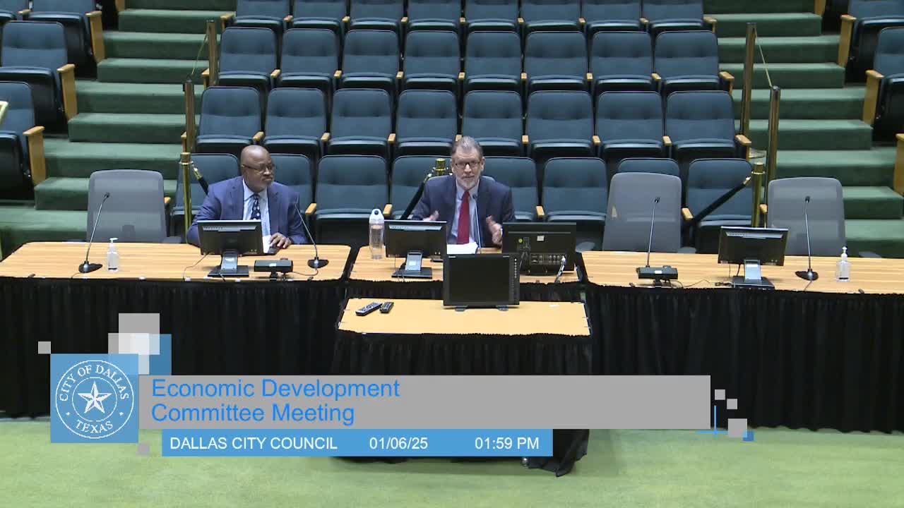 Dallas Economic Development Corporation outlines mission, staffing and need for sustainable funding