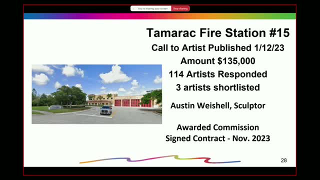 Tamarac staff seeks $6,438 increase to artist contract for Fire Station 15 bronze sculpture