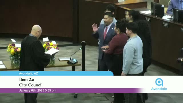 Avondale swears in mayor and three council members at installation ceremony