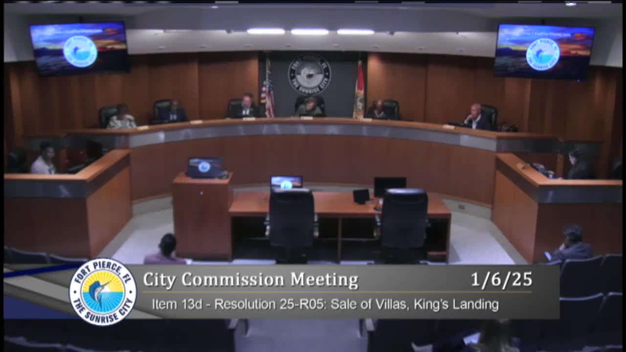 Fort Pierce commission approves sale of King's Landing villas parcel to INB Homes amid questions on permits and bonds