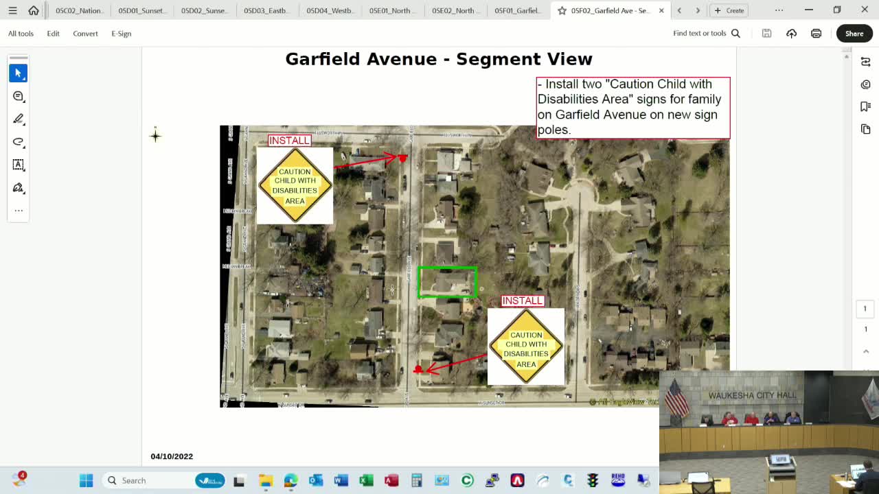 Committee approves several traffic and parking measures; forwards East Avenue speed data to police for enforcement