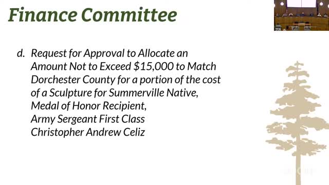 Council committees approve up to $15,000 matching allocation for Medal of Honor recipient memorial