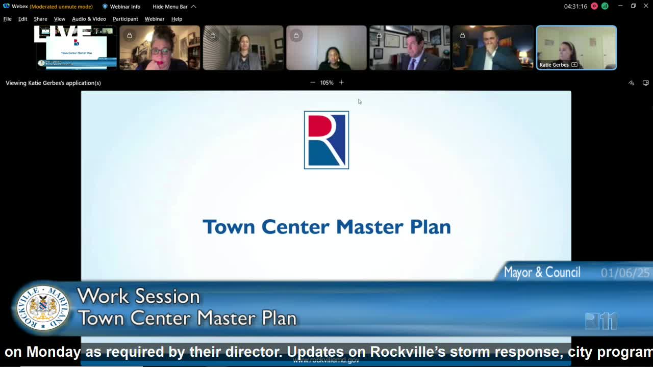 Council adopts half‑mile corridor boundary for Town Center plan, agrees to require parking plans from developers