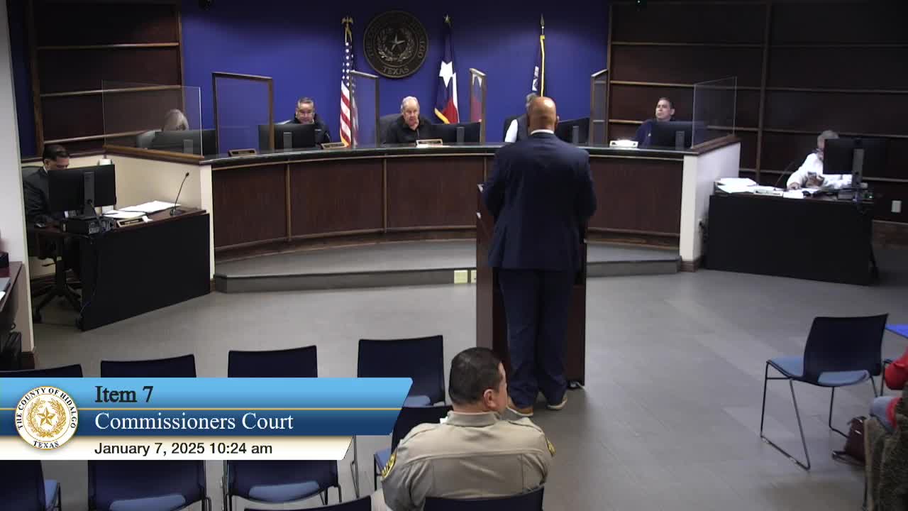 Hidalgo County sets Feb. 4 public hearings for two emergency services districts and approves grants, proclamations and legal engagement