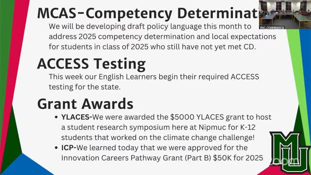 District details grants, Innovation Career Pathways funding and transportation savings in FY26 budget briefing