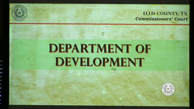 Ellis County Commissioners approve series of replats and final plats across Precincts