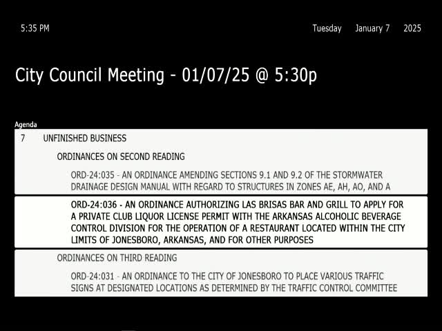 Resident cites Surgeon General report and urges Jonesboro council to oppose Las Brisas liquor permit; council advances application