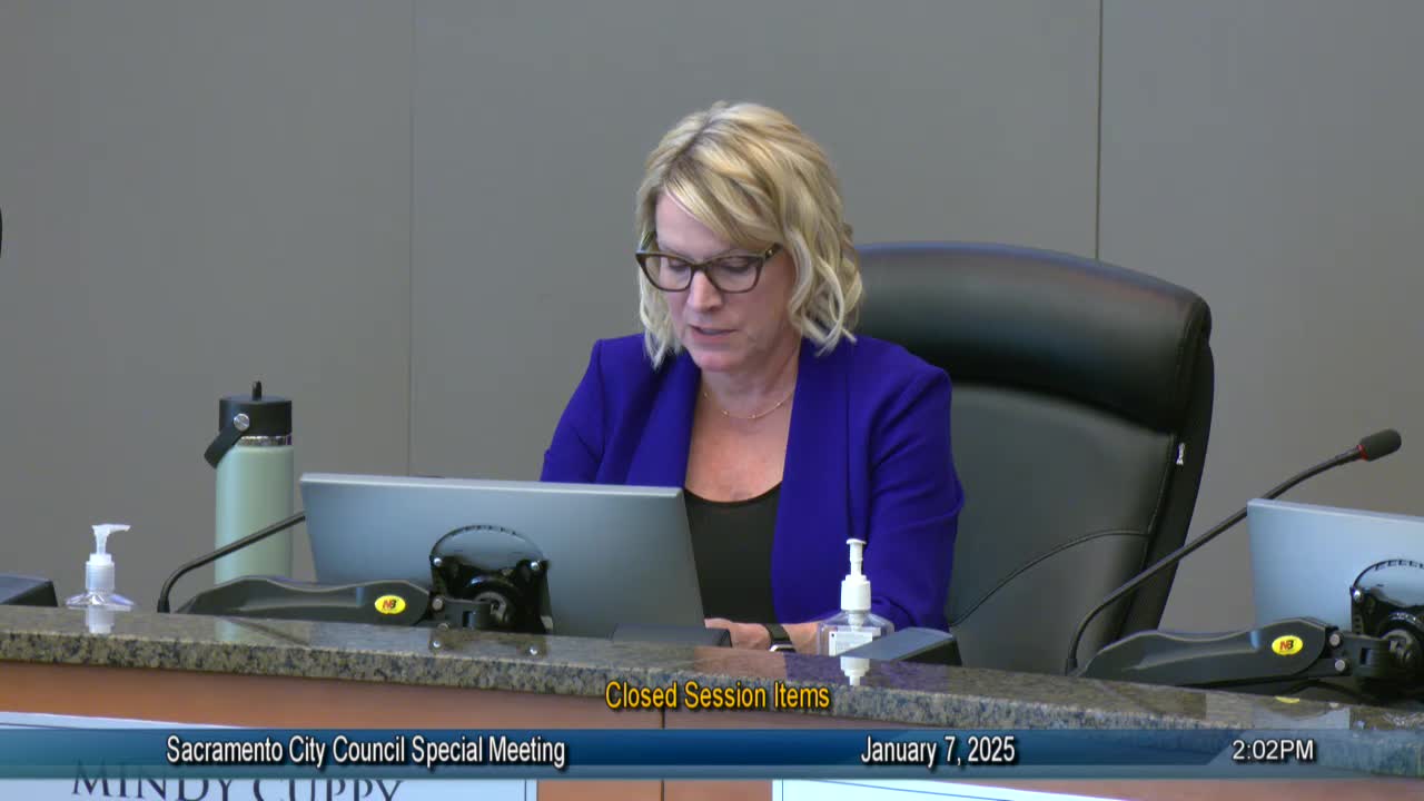 Council cites pending litigation on closed-session agenda; case identifier noted in public remarks