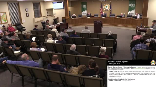 Oconee County Council adopts ordinance creating Cornish Shire special-purpose tax district for fire protection