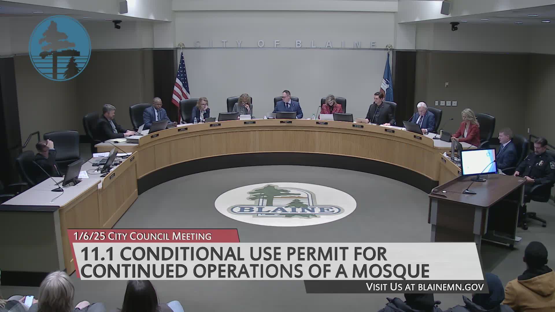 Council approves conditional use permit for place of worship at 12175 Aberdeen with traffic and parking conditions