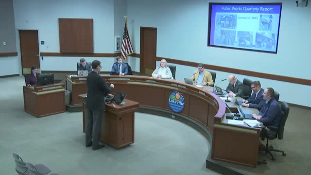 Lakeville public works director outlines $50 million I‑35/County Road 50 interchange estimate, service‑line inventory and tree‑replacement grants