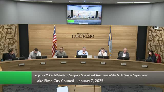 Lake Elmo approves Raftelis for public works operational assessment at $52,350