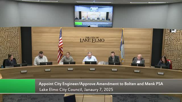 Lake Elmo names Bolton & Menk as city engineer, council terminates Focus Engineering agreement