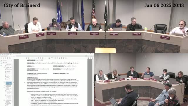 Council conducts first reading of Ordinance 1578; mixed‑use in commercial corridor and SAC/WAC impacts discussed