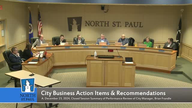 North Saint Paul city manager reports department updates: electric inspections, auditors, rinks and fire engine timeline