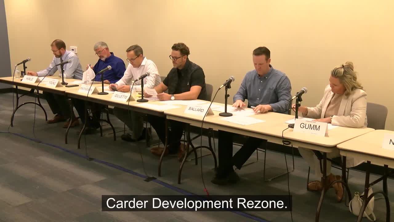 Planning commission approves Carter Development rezoning and site plan with added buffering conditions
