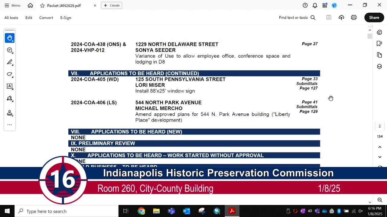 Commission continues Lockerbie Square building case, asks for stronger street‑facing articulation and material changes
