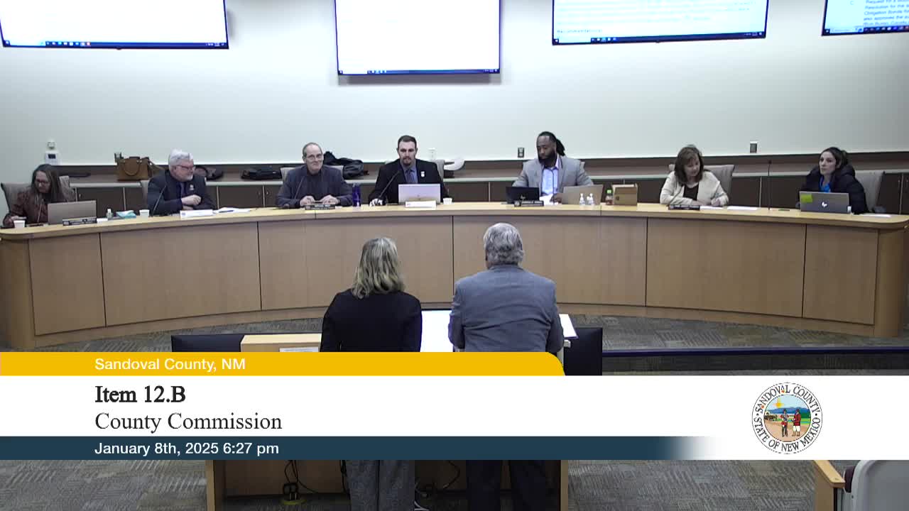 Sandoval County moves GO bond financing to New Mexico Finance Authority after bank changes terms