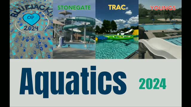 Overland Park aquatics: all four outdoor pools opened in 2024; operating cost recovery around one-third