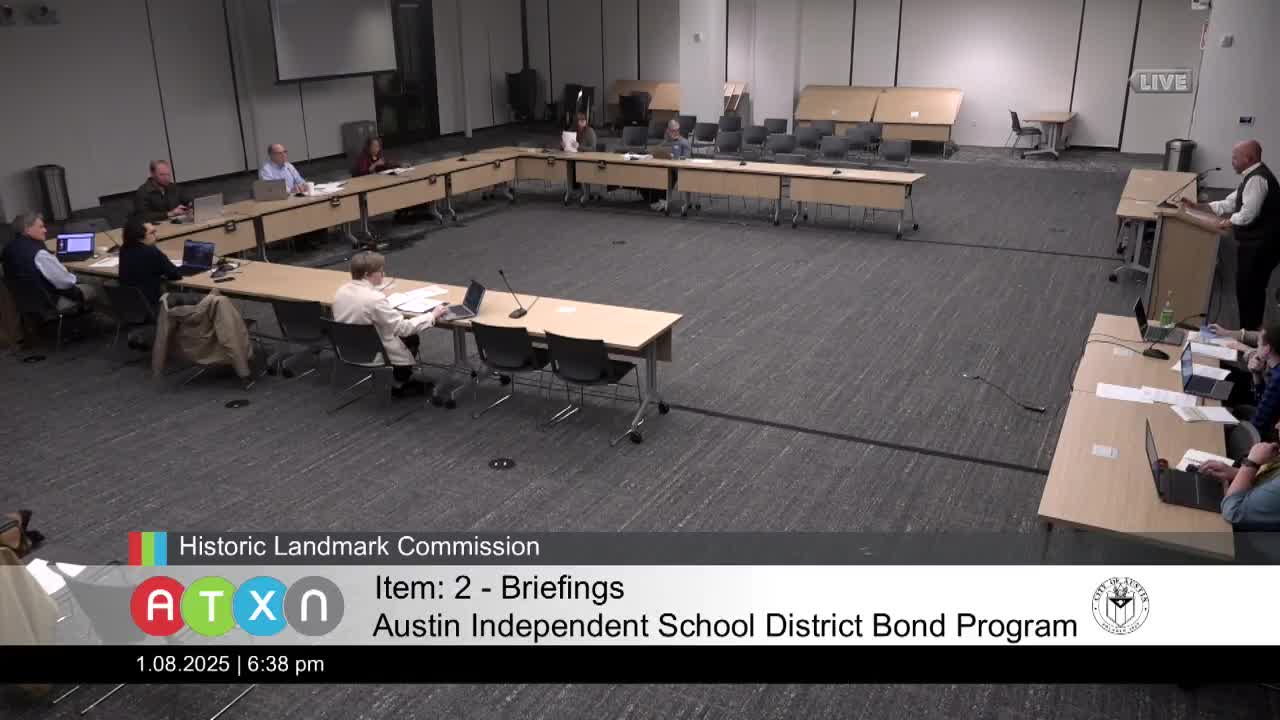AISD bond briefing warns HLC of schedule pressure and potential administrative demolition reviews