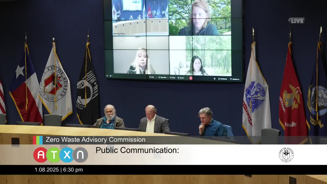 Zero Waste Advisory Commission approves minutes and passes organics committee bylaw amendment