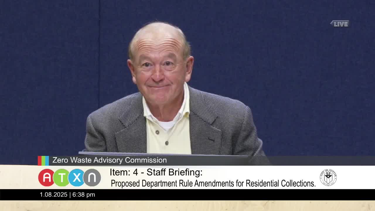 ARR staff walk commissioners through resource recovery report definitions, diversion math and reuse programs