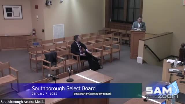 Developer raises open‑records concerns, asks Select Board to press planning officials for communications