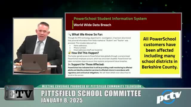 Pittsfield faces global data breach as PowerSchool exposes student and teacher information