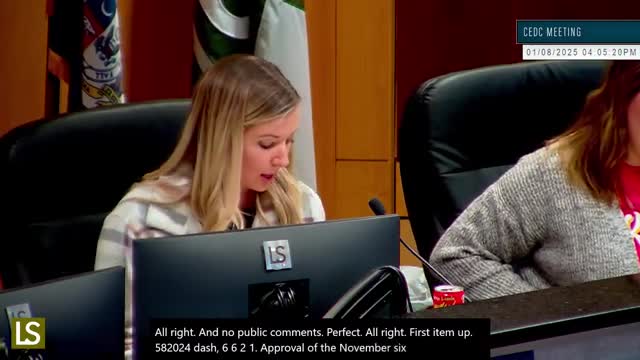 Commission approves Nov. 6 action letter and records vote