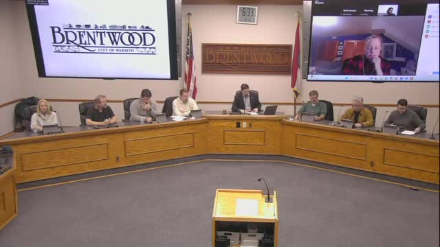 Brentwood planning commissioners recommend library project with large brick sign and unit-mounted roof screens after split vote