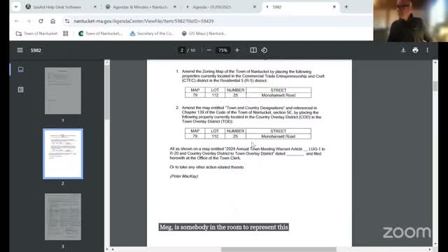 Nantucket residents ask planning board to let two long‑held homes split into separately owned deed‑restricted lots