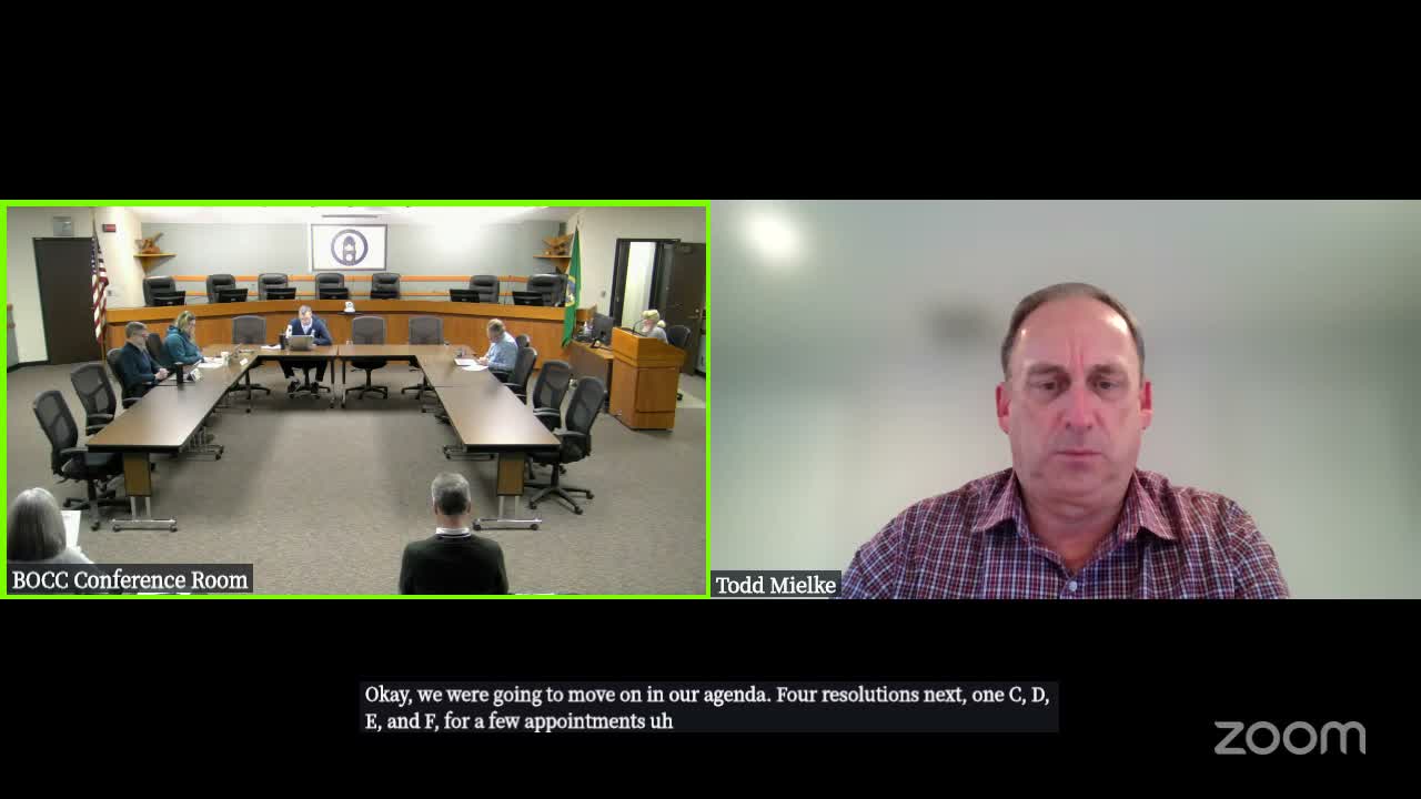 Commissioners set several appointments, contracts and MOUs for Jan. 7 action