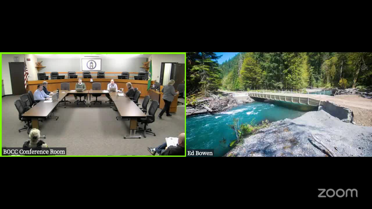 County to advance appointments, school-transition agreements and local capital projects; Port of Port Angeles seeks county support for federal grant