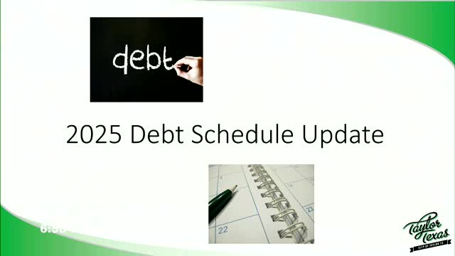 Finance director recommends delaying tax-supported bond intent until late March amid falling use-tax receipts; council receives update