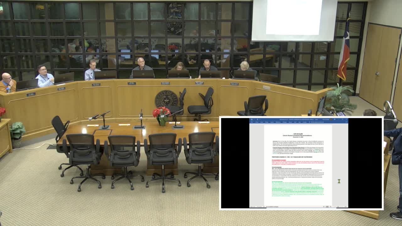 Clute council approves Charter Review Commission recommendations; four propositions set for May 2025 ballot