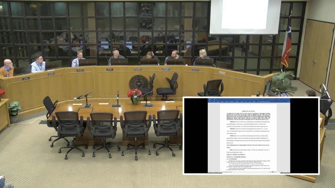 Clute adopts ordinance allowing golf carts and similar low-speed vehicles on certain city streets