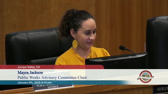 Jurupa Valley staff flag policy choices for private drainage channel on Galena Street