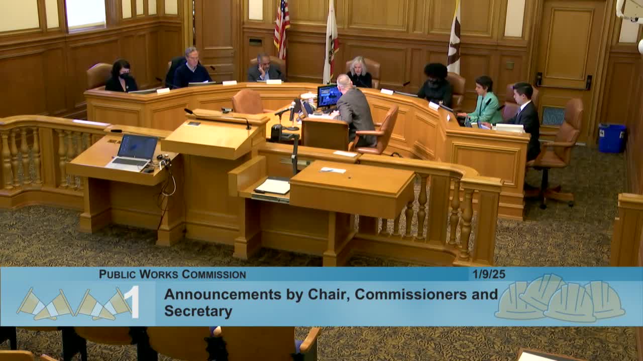 Votes at a glance: Public Works Commission actions, Jan. 9, 2015