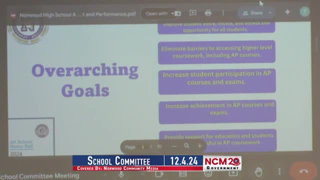 Norwood High School expands AP offerings and eliminates barriers for marginalized students